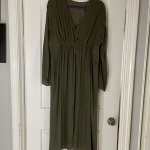 Flowy Olive Green Dress
